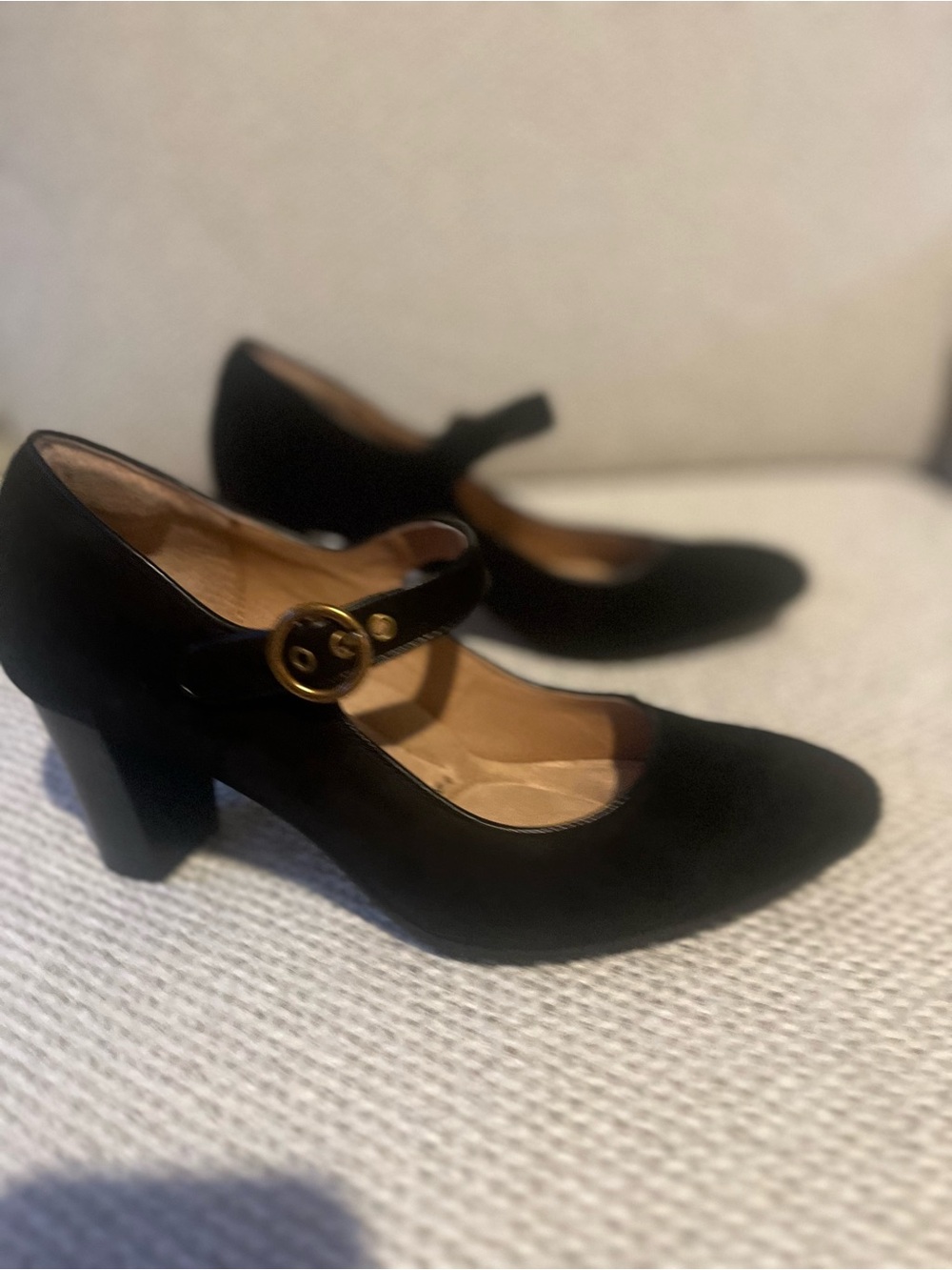 Sofft Petra Black Suede Mary Jane Shoes
